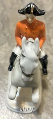Vtg Goebel Lipizzan Dressage Porcelain Horse Stallion Rider Figurine GF 186