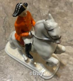 Vtg Goebel Lipizzan Dressage Porcelain Horse Stallion Rider Figurine GF 186