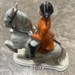 Vtg Goebel Lipizzan Dressage Porcelain Horse Stallion Rider Figurine GF 186