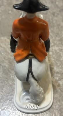 Vtg Goebel Lipizzan Dressage Porcelain Horse Stallion Rider Figurine GF 186