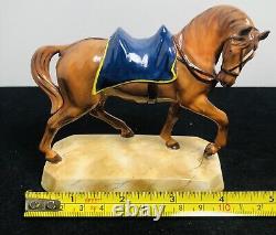 Vtg Halcyon Days Porcelain Duke of Wellington's Horse'Copenhagen