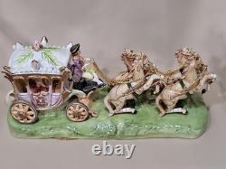 Vtg Horse Drawn Royal Carriage Buggy Cinderella Princess By Arnart Jonatha Byron