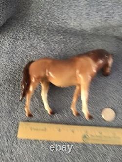 Vtg Horse Figurine Brown Hagen Renaker Light Brown Beige Facing Left