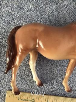 Vtg Horse Figurine Brown Hagen Renaker Light Brown Beige Facing Left