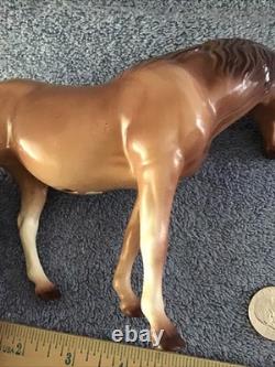 Vtg Horse Figurine Brown Hagen Renaker Light Brown Beige Facing Left