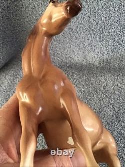 Vtg Horse Figurine Brown Hagen Renaker Light Brown Beige Facing Left
