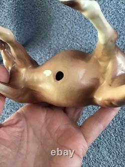 Vtg Horse Figurine Brown Hagen Renaker Light Brown Beige Facing Left