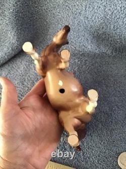 Vtg Horse Figurine Brown Hagen Renaker Light Brown Beige Facing Left