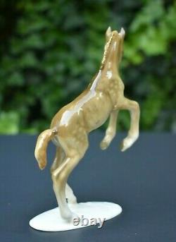 Vtg Hutschenreuther Kunstabteilung Leaping Foal Colt Horse Figure Statue Germany