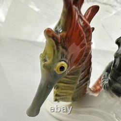 Vtg Karl Ens Seahorses Pair Collectible Porcelain Figurine #7563 Germany Mint