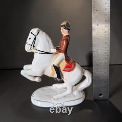 Vtg Keramos Wien Lipizzaner Horse Rider Figurine Austria Spanish RidingSchool 6