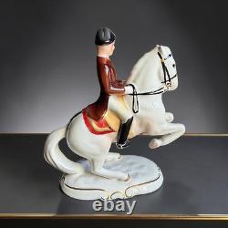Vtg Keramos Wien Lipizzaner Horse Rider Figurine Austria Spanish RidingSchool 6