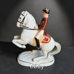 Vtg Keramos Wien Lipizzaner Horse Rider Figurine Austria Spanish RidingSchool 6