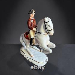 Vtg Keramos Wien Lipizzaner Horse Rider Figurine Austria Spanish RidingSchool 6
