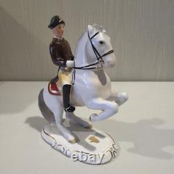 Vtg Keramos Wien Lipizzaner Horse Rider Levade 5178 Austria Porcelain Figurine
