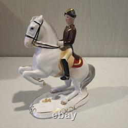 Vtg Keramos Wien Lipizzaner Horse Rider Levade 5178 Austria Porcelain Figurine