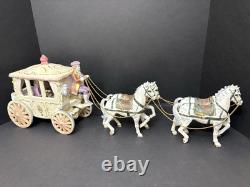 Vtg Lenwile Ardalt Japan Horse Drawn Carriage Regal Coach Musical TV Lamp 6817