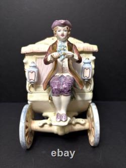 Vtg Lenwile Ardalt Japan Horse Drawn Carriage Regal Coach Musical TV Lamp 6817