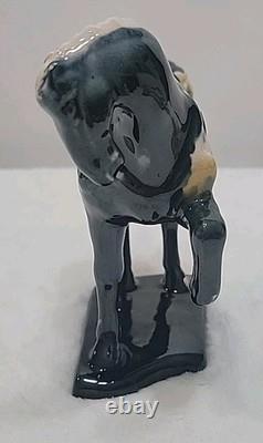 Vtg Lot of 3 Chinese Tang Dynasty Drip Style Glaze Ceramic War Horse Figurines