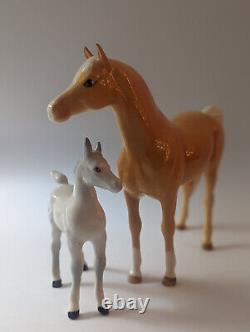 Vtg Porcelain Horse figure Family 2/ Royal Doulton 2/unmarked Beswick Mare Foal