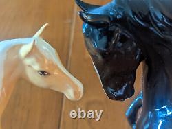 Vtg Porcelain Horse figure Family 2/ Royal Doulton 2/unmarked Beswick Mare Foal