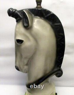 Vtg Rare Unicorn Horse Head Lamp Ceramic