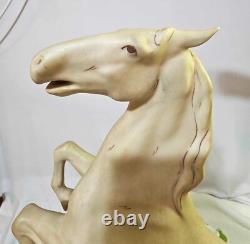 Vtg Royal Dux Bohemia Porcelain Rearing Horse Stallion Figurine Statue Large 14