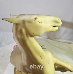 Vtg Royal Dux Bohemia Porcelain Rearing Horse Stallion Figurine Statue Large 14