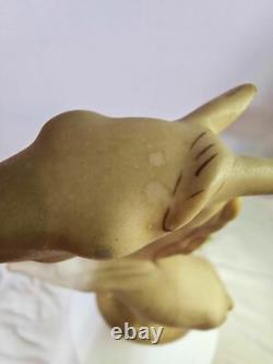 Vtg Royal Dux Bohemia Porcelain Rearing Horse Stallion Figurine Statue Large 14