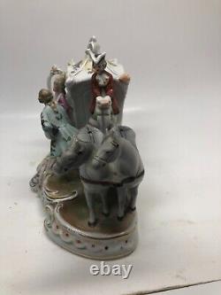 Vth Porcelain Carriage Figurine Germany 19437 Grafenthal Cinderella Courting