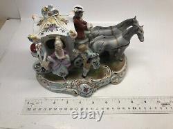 Vth Porcelain Carriage Figurine Germany 19437 Grafenthal Cinderella Courting