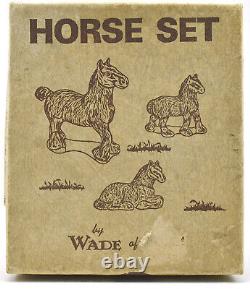 Wade Horse, Set 1, 1974 Complete Set Of 3 Boxed