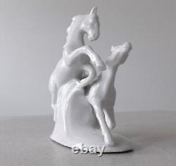 Wagner & Apel Porzellan Wild Horses Figurine #11594 White Porcelain Beautiful