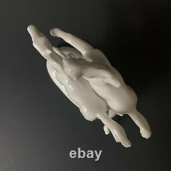 Wagner and Apel W&A Horse Figurine White Porcelain 11594 Wild Horses 4.5 tall