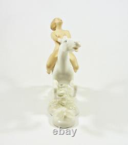 Wallendorf, Nude Lady Riding A Horse 7.4, Handpainted Porcelain Figurine