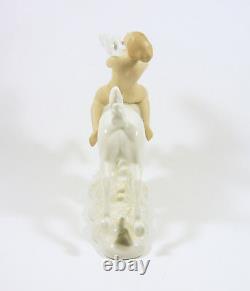 Wallendorf, Nude Lady Riding A Horse 7.4, Handpainted Porcelain Figurine