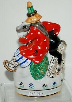 Whimsical Figure Group by Dimitrov Porcelain Factory of Verbilki, Russia