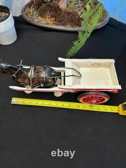 White Farm Cart with 1 Clydesdale John L. Black Collection