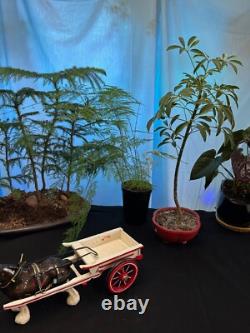 White Farm Cart with 1 Clydesdale John L. Black Collection