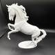 White Glazed Porcelain Sculpture Of A Rearing Horse Germany 1950s
