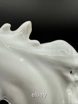 White Glazed Porcelain Sculpture of A Rearing Horse Germany 1950s