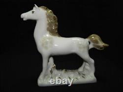 White Horse Figurine Polonsky Porcelain Handmade USSR Stamp Home Decoration Art