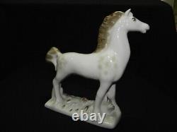 White Horse Figurine Polonsky Porcelain Handmade USSR Stamp Home Decoration Art