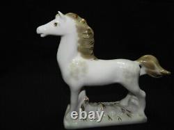 White Horse Figurine Polonsky Porcelain Handmade USSR Stamp Home Decoration Art