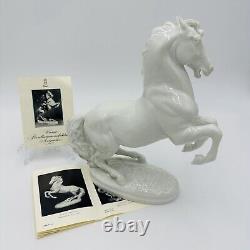 Wien Augarten Horse Porcelain Figurine Vienna Austria 1932 COA Porzellan White