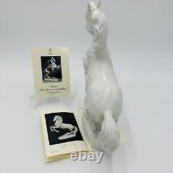 Wien Augarten Horse Porcelain Figurine Vienna Austria 1932 COA Porzellan White