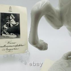 Wien Augarten Horse Porcelain Figurine Vienna Austria 1932 COA Porzellan White