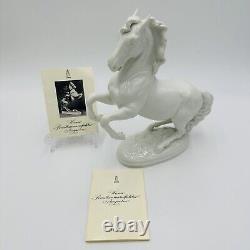 Wien Augarten Horse Porcelain Figurine Vienna Austria 1932 COA Porzellan White