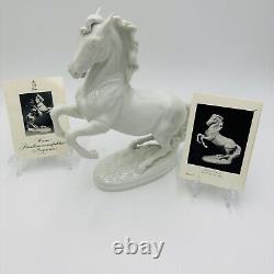 Wien Augarten Horse Porcelain Figurine Vienna Austria 1932 COA Porzellan White