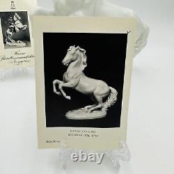 Wien Augarten Horse Porcelain Figurine Vienna Austria 1932 COA Porzellan White